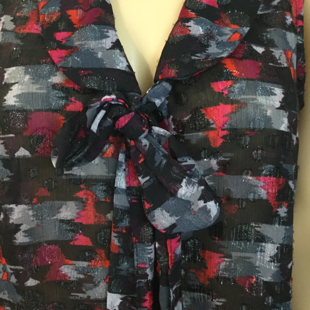 Kirna Zabete for Target Sparkle Tie Neck Blouse - Picture 2 of 5